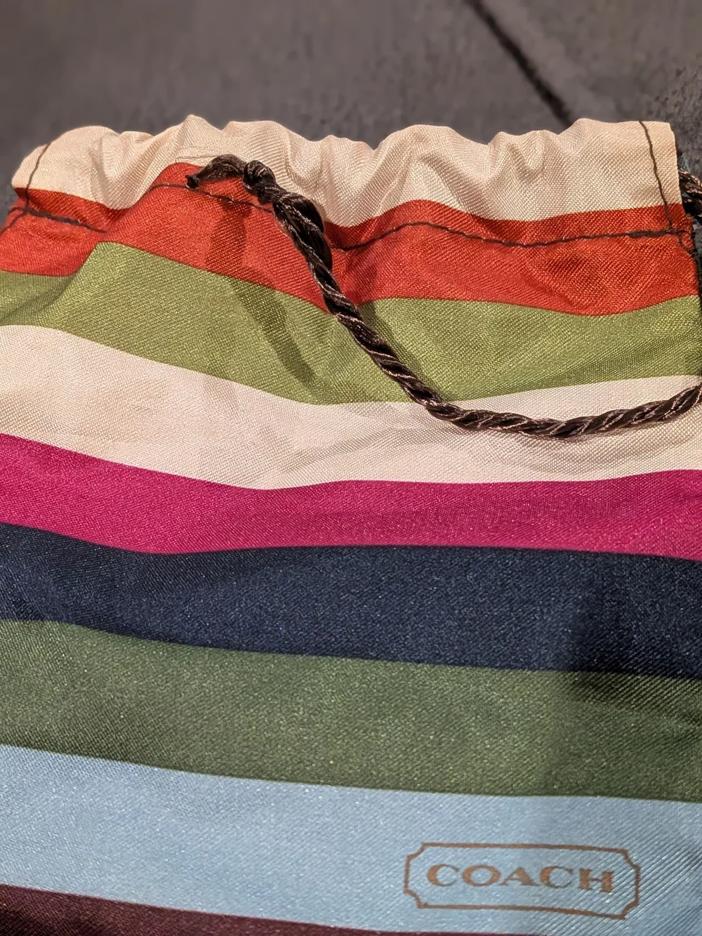 Coach Legacy Striped Multicolor Jewlery Pouch